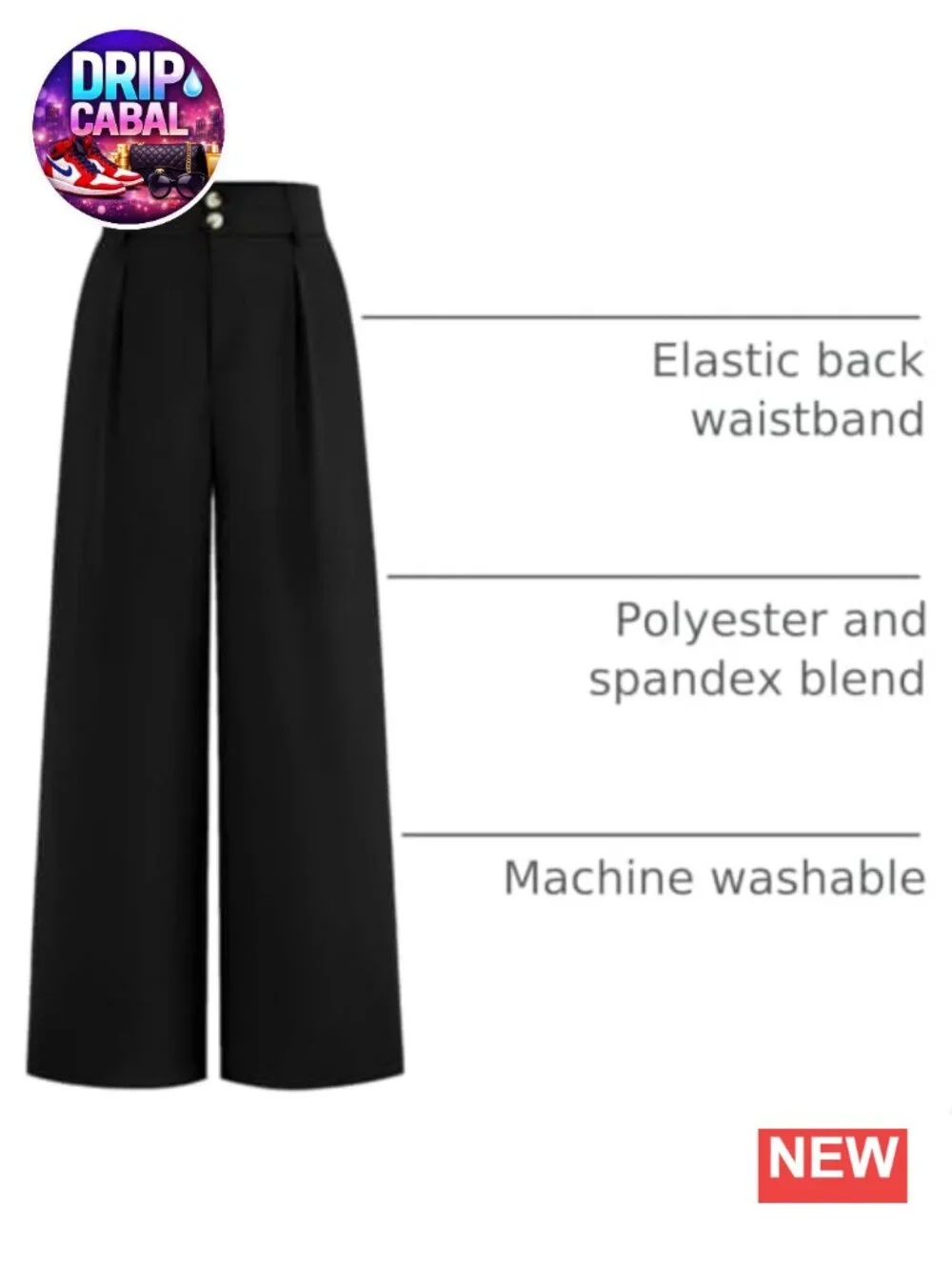 Wide Leg Dress Pants Women High Waisted Palazzo Trousers Business Casual Office
